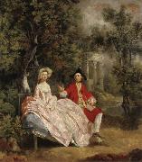 Thomas Gainsborough Conversation in the Park painting